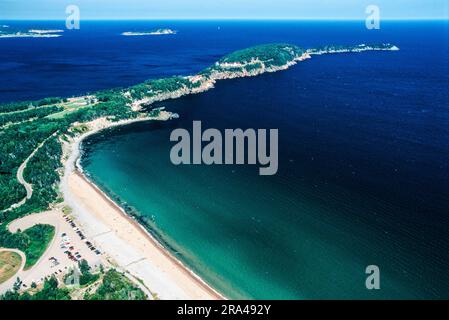 Luftaufnahme von Ingonisch, Cape Breton Island, Nova Scotia, Kanada Stockfoto