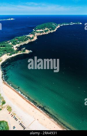 Luftaufnahme von Ingonisch, Cape Breton Island, Nova Scotia, Kanada Stockfoto