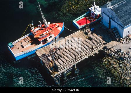 Luftaufnahme von Louisbourg, Neuschottland, Kanada Stockfoto