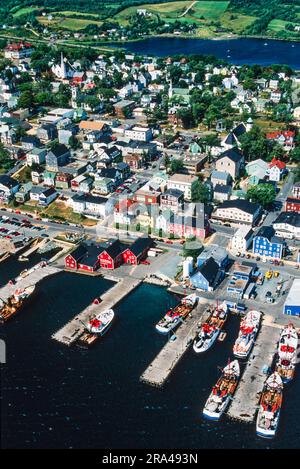 Luftaufnahme von Lunenburg, Neuschottland, Kanada Stockfoto