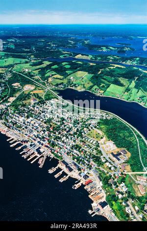Luftaufnahme von Lunenburg, Neuschottland, Kanada Stockfoto