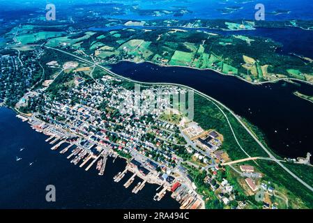 Luftaufnahme von Lunenburg, Neuschottland, Kanada Stockfoto