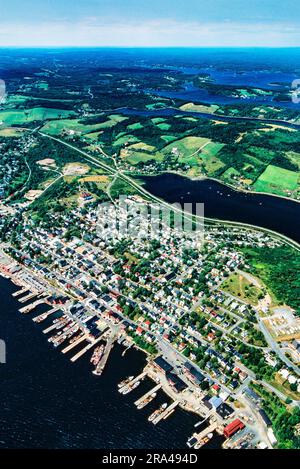 Luftaufnahme von Lunenburg, Neuschottland, Kanada Stockfoto