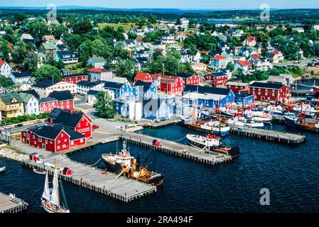 Luftaufnahme von Lunenburg, Neuschottland, Kanada Stockfoto