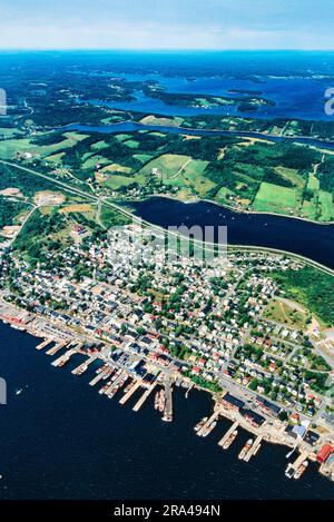 Luftaufnahme von Lunenburg, Neuschottland, Kanada Stockfoto