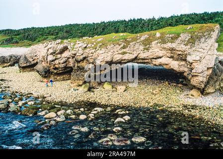 Luftaufnahme des Arches Provincial Park, Neufundland, Kanada Stockfoto