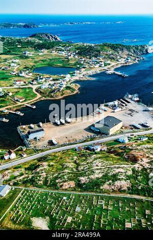 Luftaufnahme von Durrell, Neufundland, Kanada Stockfoto