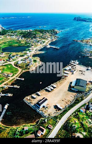 Luftaufnahme von Durrell, Neufundland, Kanada Stockfoto