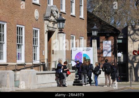 Das Foundling Museum am Brunswick Square erzählt die Geschichte des Foundling Hospital, Großbritanniens erstes Heim für Kinder, die vom Verlassen bedroht sind. Stockfoto