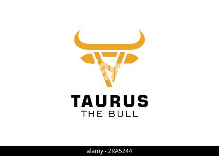 Buchstabe K-Logo, Bull-Logo, Kopf-Bull-Logo, Monogramm-Logo-Design-Vorlage Stock Vektor