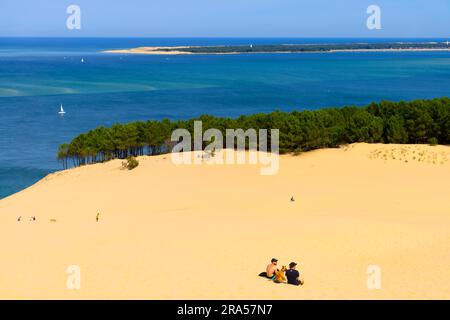 Dune of Pilat (Dune du Pilat), Frankreich. Die Grande Dune du Pilat ist die höchste Sanddüne in Europa. Es befindet sich in La Teste-de-Buch im Arcachon Stockfoto