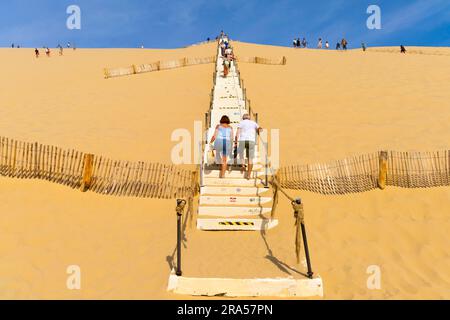 Dune of Pilat (Dune du Pilat), Frankreich. Die Grande Dune du Pilat ist die höchste Sanddüne in Europa. Es befindet sich in La Teste-de-Buch im Arcachon Stockfoto