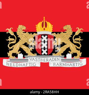 Amsterdam, Wappen der Stadt, Niederlande, Vektordarstellung Stock Vektor