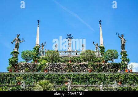 Isola Bella, Stresa, Italien, ein italienischer Renaissance-Garten der Isola Bella. Stockfoto