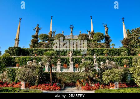 Isola Bella, Stresa, Italien, ein italienischer Renaissance-Garten der Isola Bella. Stockfoto
