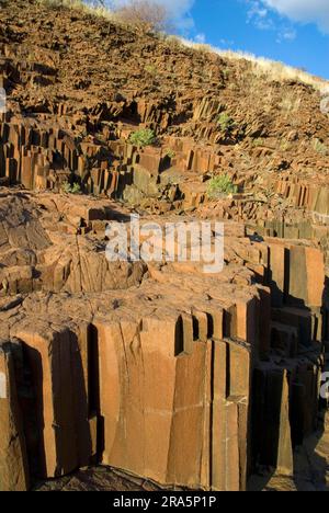 Basaltsäulen, Khorixax, Namibia Stockfoto