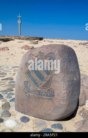 Cape Cross, Henties Bay, Namibia, Cape Cross, Wappen Stockfoto