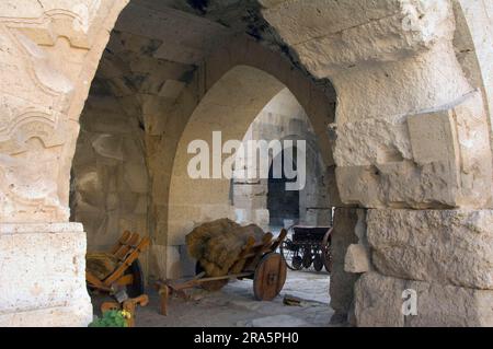 Sultanhani Kervansaray, zwischen Konya und Aksaray, Türkei, Caravanserai Stockfoto