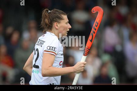 Antwerpen, Belgien. 01. Juli 2023. Ein Hockeyspiel zwischen der belgischen Nationalmannschaft Red Panthers und den Niederlanden, Samstag, den 01. Juli 2023 in Antwerpen, Spiel 9/12 in der Gruppenphase der Women's FIH Pro League 2023. BELGA PHOTO VIRGINIE LEFOUR Kredit: Belga News Agency/Alamy Live News Stockfoto