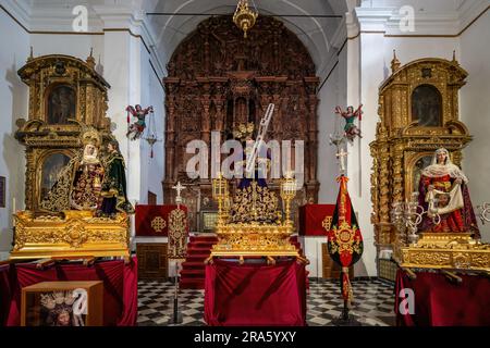 Altar der Kirche San Agustin - Arcos de la Frontera, Cadiz, Spanien Stockfoto