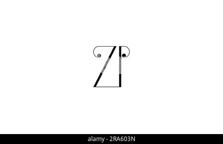 ZI, IZ, Monogramm mit abstrakten Buchstaben und Logo Stock Vektor