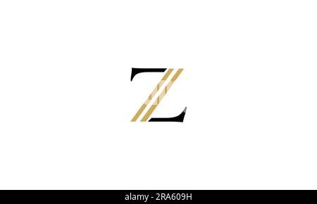 ZI, IZ, Monogramm mit abstrakten Buchstaben und Logo Stock Vektor