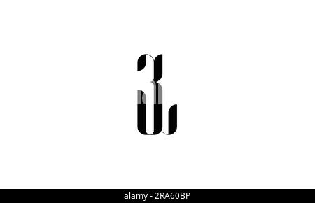ZL, LZ, Monogramm mit abstrakten Buchstaben und Logo Stock Vektor