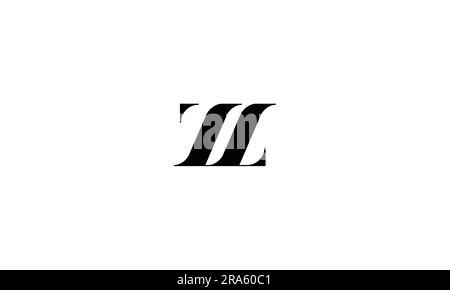 ZL, LZ, Monogramm mit abstrakten Buchstaben und Logo Stock Vektor