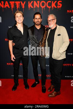 Los Angeles, Ca. 30. Juni 2023. Thomas Robie, Amit Sarin, Robert Englund bei der Los Angeles Premiere VON Natty klopft am 30. Juni 2023 bei Harmony Gold in Los Angeles, Kalifornien. Kredit: Faye Sadou/Media Punch/Alamy Live News Stockfoto