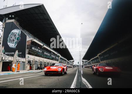 65 VAN DER LOF (Ned), BUURMAN (Ned), Ferrari 250 LM/1965 (C), Aktion während der Le Mans Classic 2023 vom 1. Bis 3. Juli 2023 auf dem Circuit des 24 Heures du Mans in Le Mans, Frankreich - Photo Antonin Vincent/DPPI Credit: DPPI Media/Alamy Live News Stockfoto