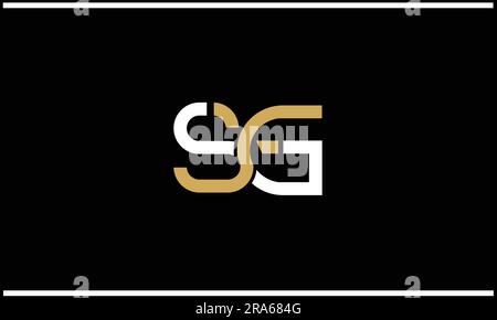 SG, GS, Monogramm mit abstrakten Buchstaben und Logo Stock Vektor
