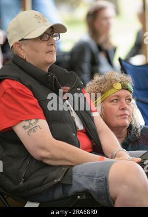 Sabine Hay, Derbyshire, Großbritannien. 01. Juli 2023 Exilmusikfestival. Bild: Mark Dunn/Alamy Live News Stockfoto