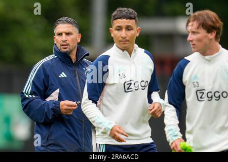 Amsterdam, Niederlande. 01. Juli 2023. AMSTERDAM, NIEDERLANDE - JULI 1: Während des Saisonvorbereitungstrainings von Ajax im Sportpark de Toekomst am 1. Juli 2023 in Amsterdam, Niederlande (Foto von Patrick Goosen/Orange Pictures) Guthaben: Orange Pics BV/Alamy Live News Stockfoto