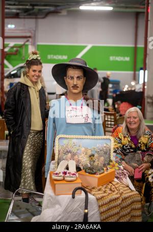 Monatsmarkt für Antiquitäten im Wembley Park, letzten mittwoch des Monats Stockfoto