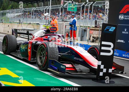 NOVALAK Clement (FRA), Trident Racing, Dallara F2, Portrait während der 7. Runde der FIA Formel-2-Meisterschaft 2023 vom 30. Juni bis 2. Juli 2023 auf dem Red Bull Ring in Spielberg, Österreich Stockfoto