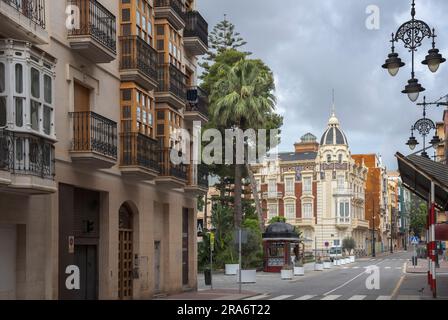 Wunderschöne Jugendstilgebäude in Cartagena, Spanien Stockfoto