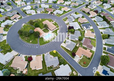 Luftaufnahme von Häusern Stockfoto