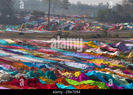 Dhobi Ghat war ein Mann im ländlichen indien Stockfoto