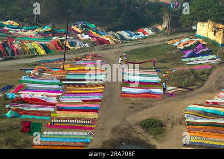 Dhobi Ghat war ein Mann im ländlichen indien Stockfoto