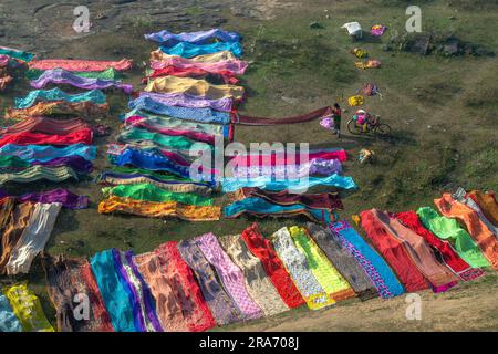 Dhobi Ghat war ein Mann im ländlichen indien Stockfoto