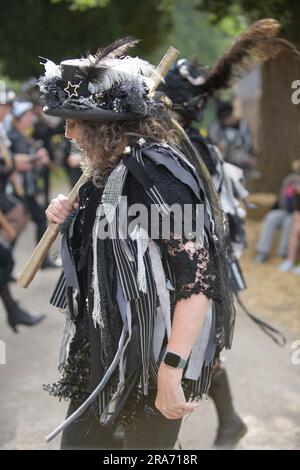 Sabine Hay, Derbyshire, Großbritannien. 01. Juli 2023 Exilmusikfestival. Bildunterschrift: Bild: Mark Dunn/Alamy Live News Stockfoto