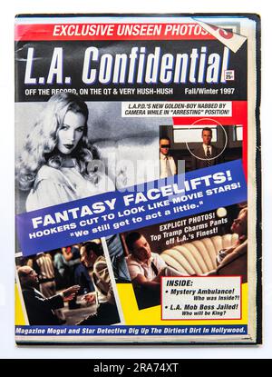 Titelseite mit Publicity-Informationen für den Film L.A. Vertraulich, veröffentlicht im Jahr 1997 Stockfoto