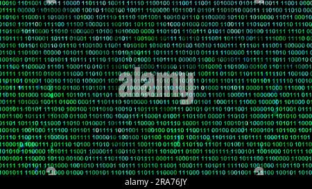 Hintergrund für binären Code. Binärzahlen. Big Data und digitales Technologiekonzept. Stockfoto