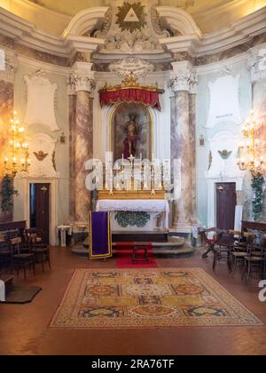 Das Innere der Kirche San Benedetto, Cortona Stockfoto