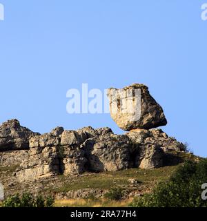 Das Chaos von Nimes-le-Vieux, ruiniforme Stätte. Cevennes-Nationalpark. Okzitanien, Frankreich Stockfoto