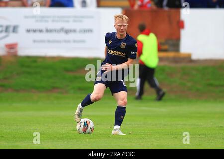 1. Juli 2023; Glebe Park, Brechin, Angus, Schottland: Scottish Pre Season Football Friendly, Brechin City versus Dundee; Lyall Cameron von Dundee Stockfoto