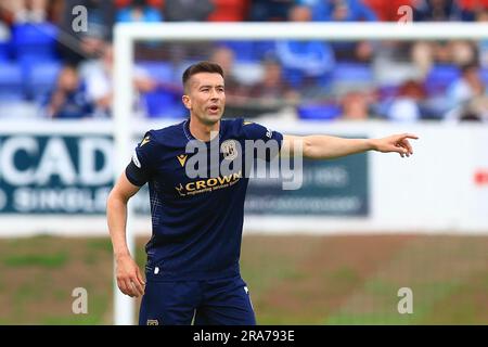 1. Juli 2023; Glebe Park, Brechin, Angus, Schottland: Scottish Pre Season Football Friendly, Brechin City versus Dundee; Cammy Kerr von Dundee Stockfoto