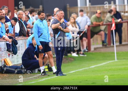 1. Juli 2023; Glebe Park, Brechin, Angus, Schottland: Scottish Pre Season Football Friendly, Brechin City gegen Dundee; Dundee Manager Tony Docherty Stockfoto