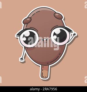 EISAUFKLEBER Cartoon-Style Illustratio-Logo Stock Vektor