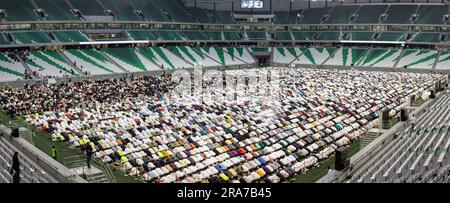 Eid al -Adha Gebete im Education City Stadium Doha Katar 28-06-2023 Stockfoto